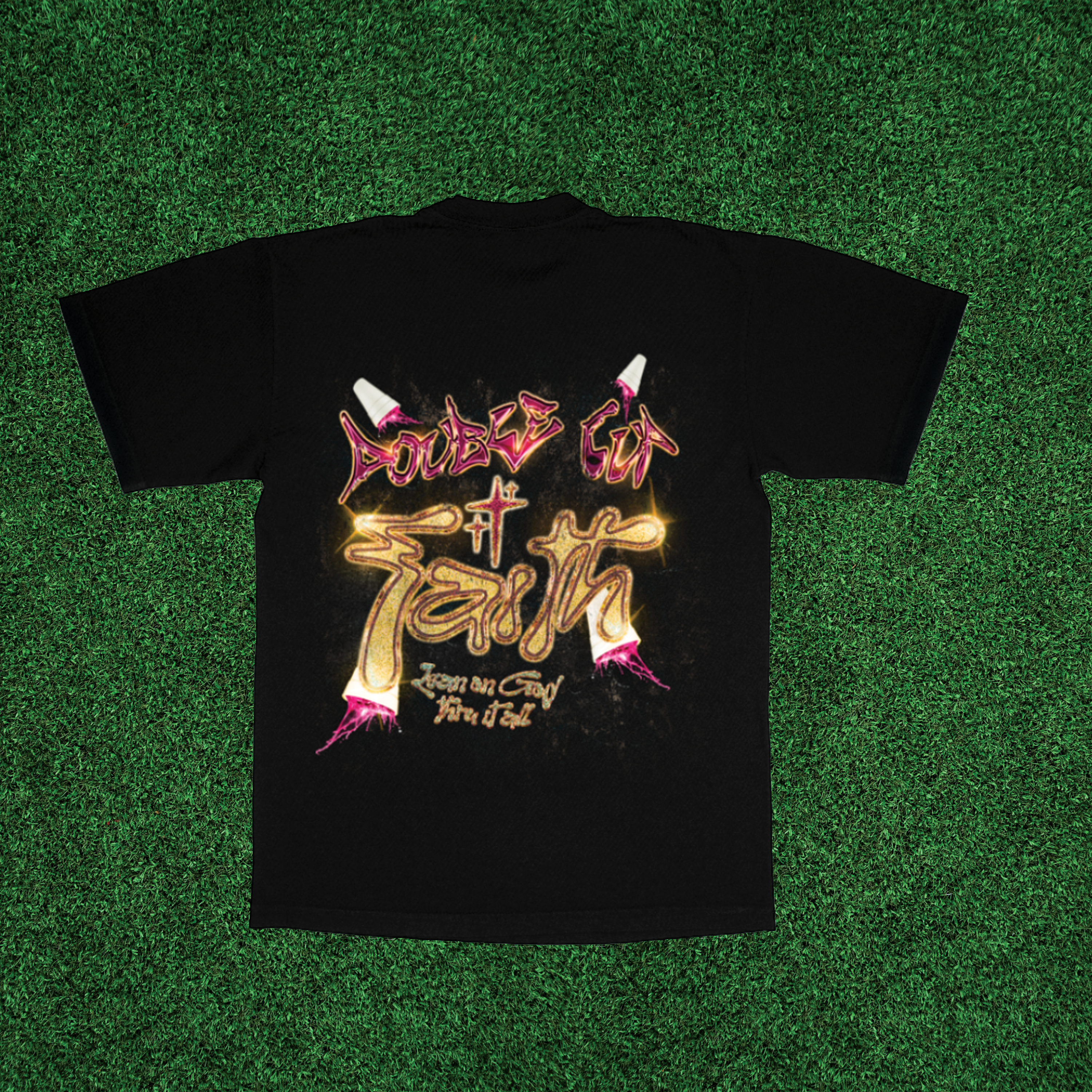 DBL CUP FAITH - BLACK TEE – SKR8 THOWED
