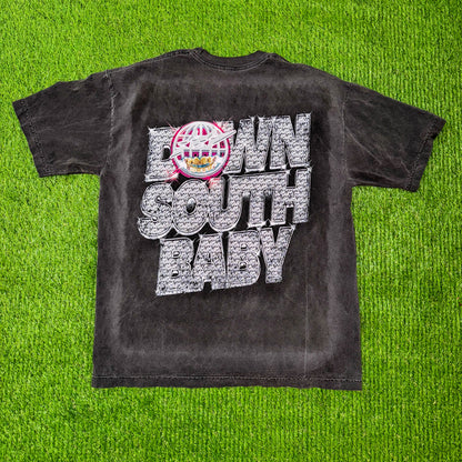 DOWN SOUTH BABY - VINTAGE BLACK TEE