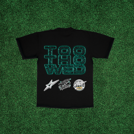 TOO THOWED TEAL - BLACK SHIRT